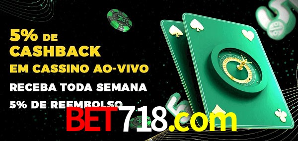 Promoções do cassino ao Vivo bet718.com